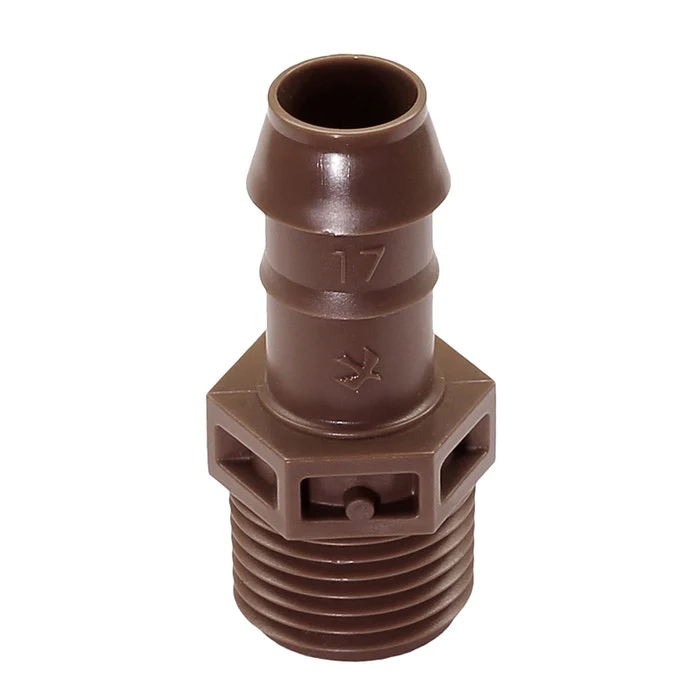 xff-ma050.webp XFF-MA-050: Adaptador 17 mm autosujetante x 1/2 pulgada MPT AG - Imagen 1